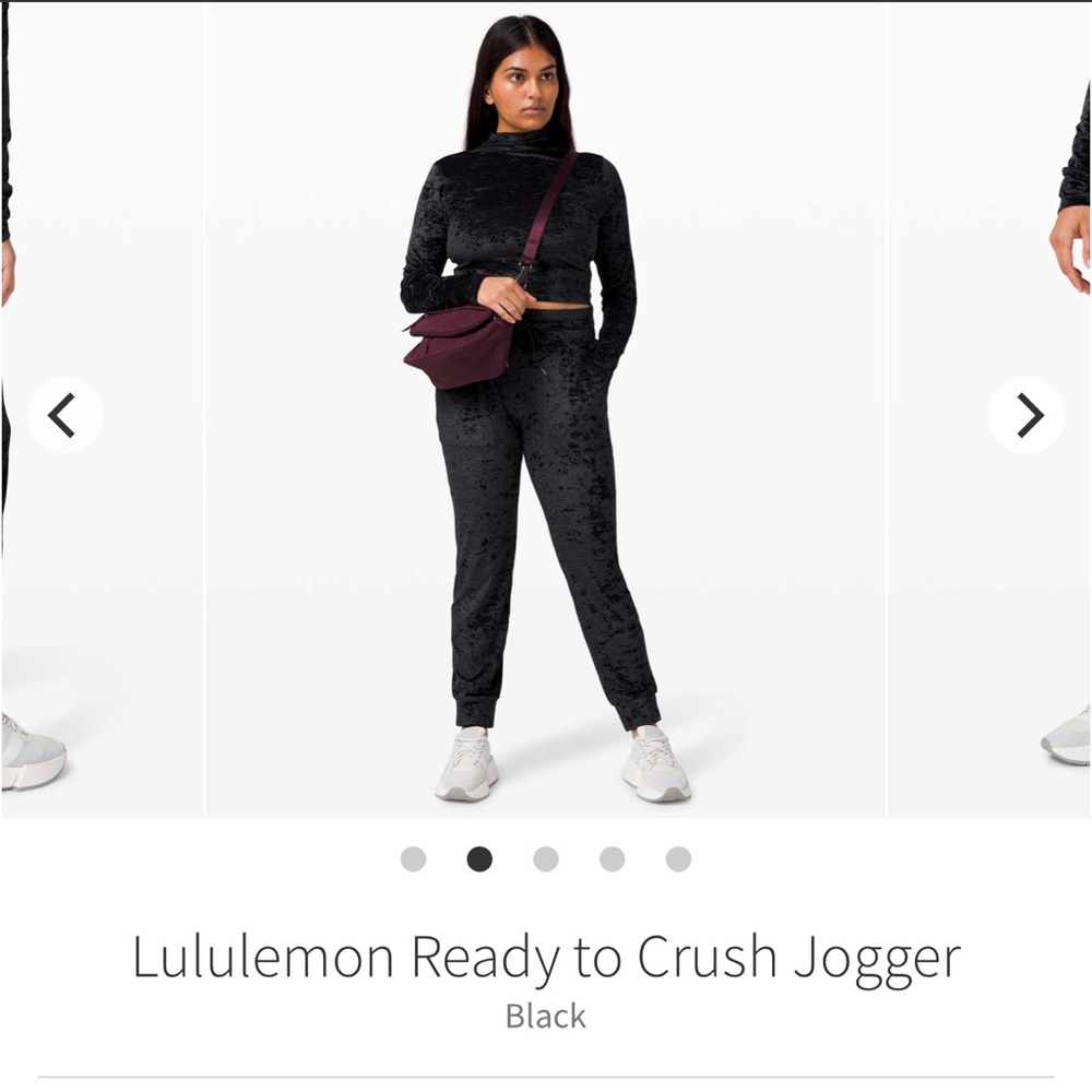lululemon athletica Black ready to crush Jogger Pants Sz 4 EUC - Picture 3 of 9